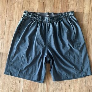 Men's Gray/Green Athletic Shorts